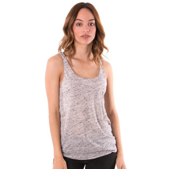 NWOT Over The Limit Apparel Racerback Gray & Black Tank Top Women's Size Medium - Picture 5 of 8